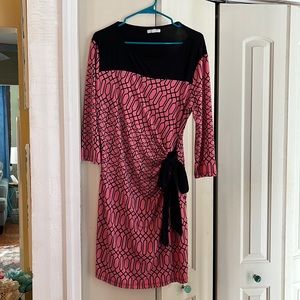 NY&C coral and black dress size XL